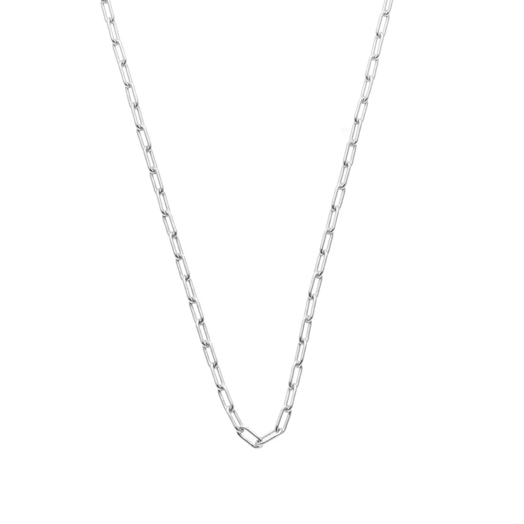 Silk & Steel Papier Necklace Silver