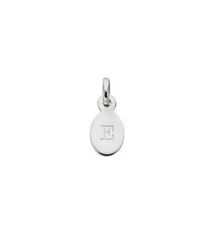 Kirstin Ash Oval Initial (E) in Silver