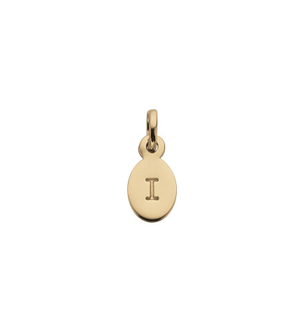 Kirstin Ash Oval Initial (I) in Gold Vermeil