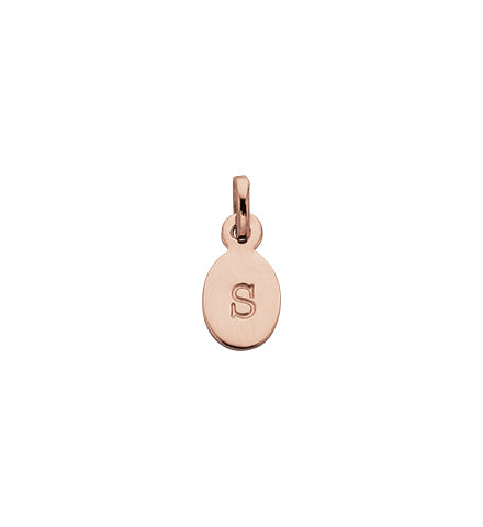 Kirstin Ash Oval Initial (S) in Rose Gold Vermeil