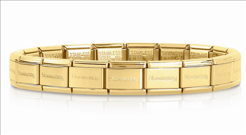 Nomination Classic Band Link Bracelet Yellow Gold IP