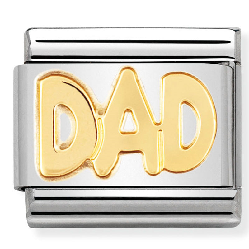 Nomination | Link | Charm | 18k Yellow Gold | Stainless Steel | Dad