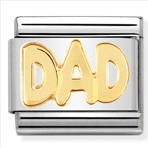 Nomination | Link | Charm | 18k Yellow Gold | Stainless Steel | Dad