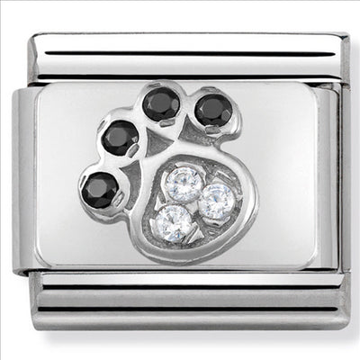Nomination | Paw Print with Cubic Zirconia in Silver