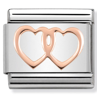 Nomination | Double Hearts in Rose Gold