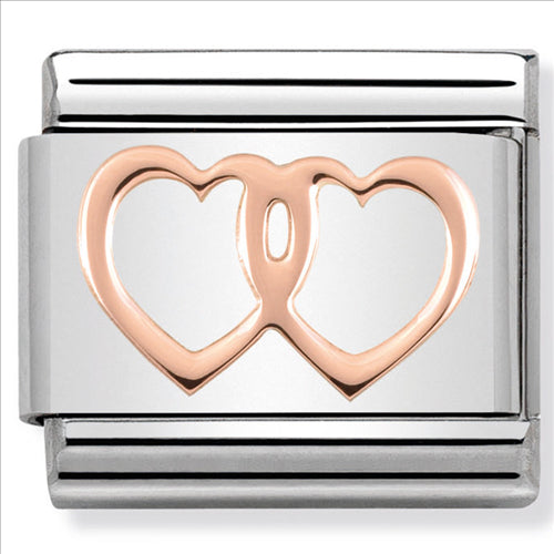 Nomination | Double Hearts in Rose Gold