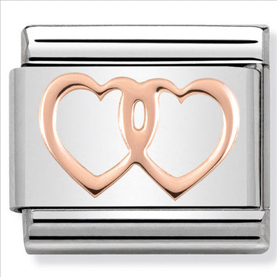 Nomination | Double Hearts in Rose Gold