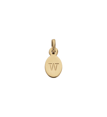 Kirstin Ash Oval Initial (W) in Silver