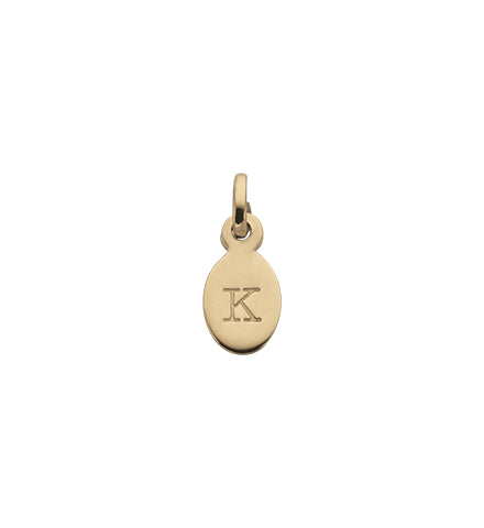 Kirstin Ash Oval Initial (K) in Gold Vermeil