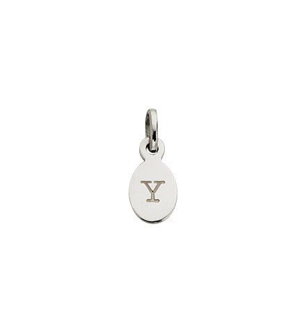 Kirstin Ash Oval Initial (Y) in Silver