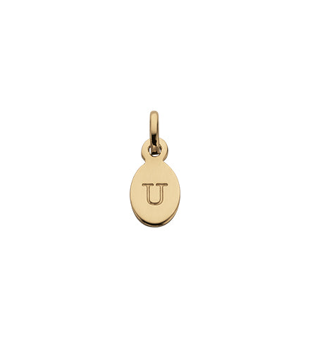 Kirstin Ash Oval Initial (U) in Gold Vermeil