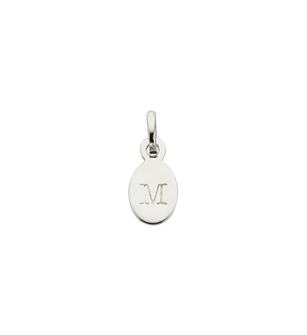 Kirstin Ash Oval Initial (M) in Silver