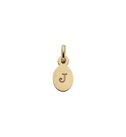 Kirstin Ash Oval Initial (J) in Gold Vermeil