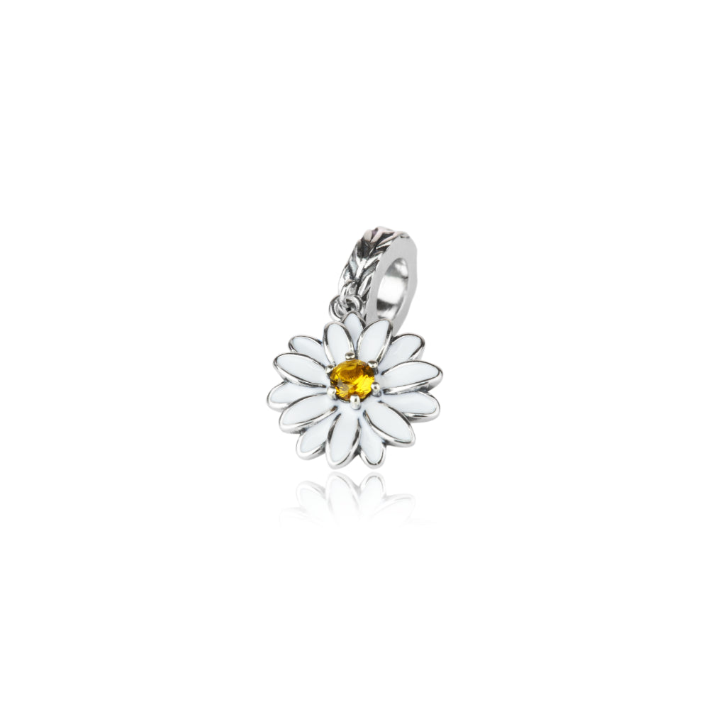 Evolve White Daisy (Cherished) Pendant Charm