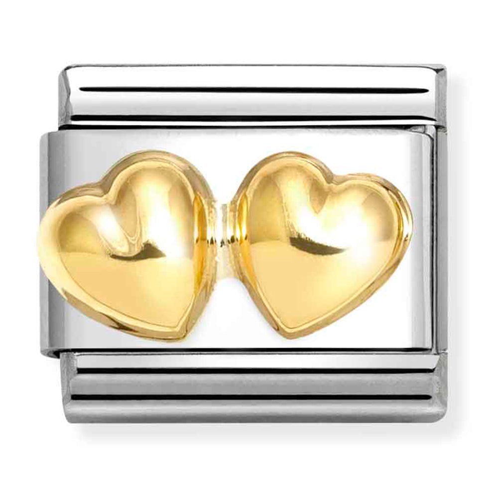 Nomination | Rounded Hearts in 18K Gold