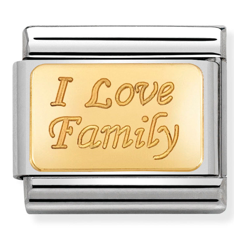 Nomination | I Love Family in 18K Gold