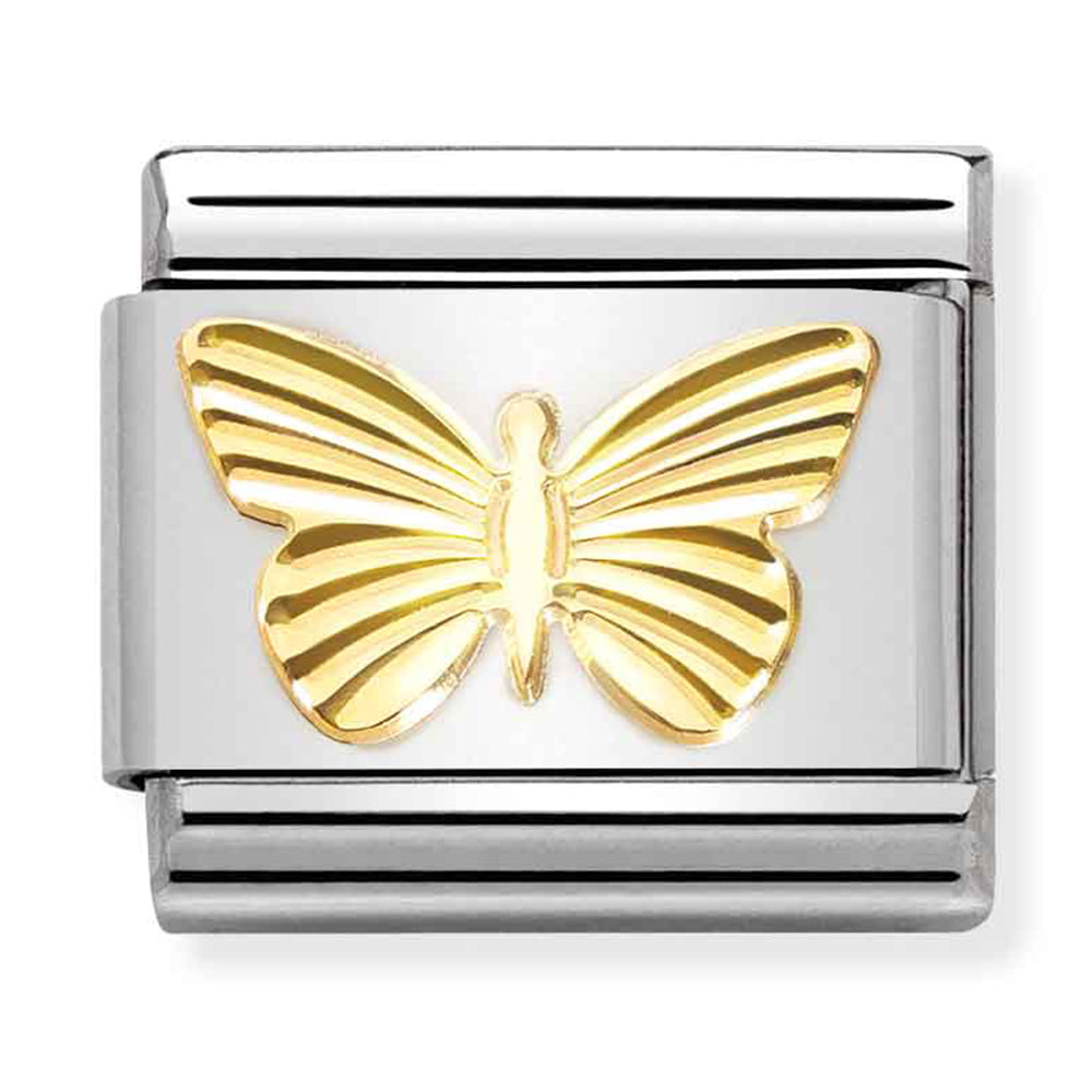 Nomination | Etched Butterfly in 18K Gold