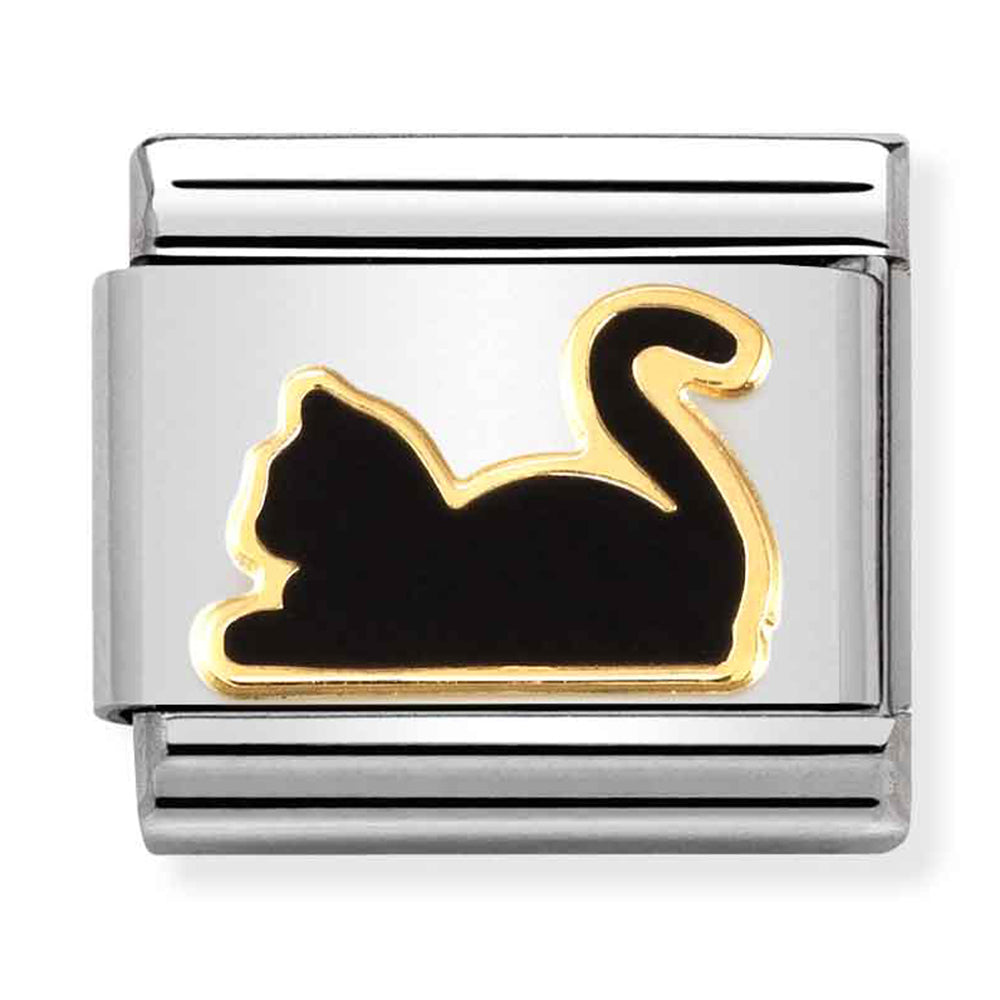 Nomination Black Cat 18K Gold Composable Link