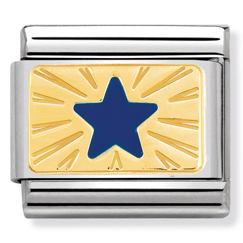 Nomination Blue Star 18K Gold Composable Link