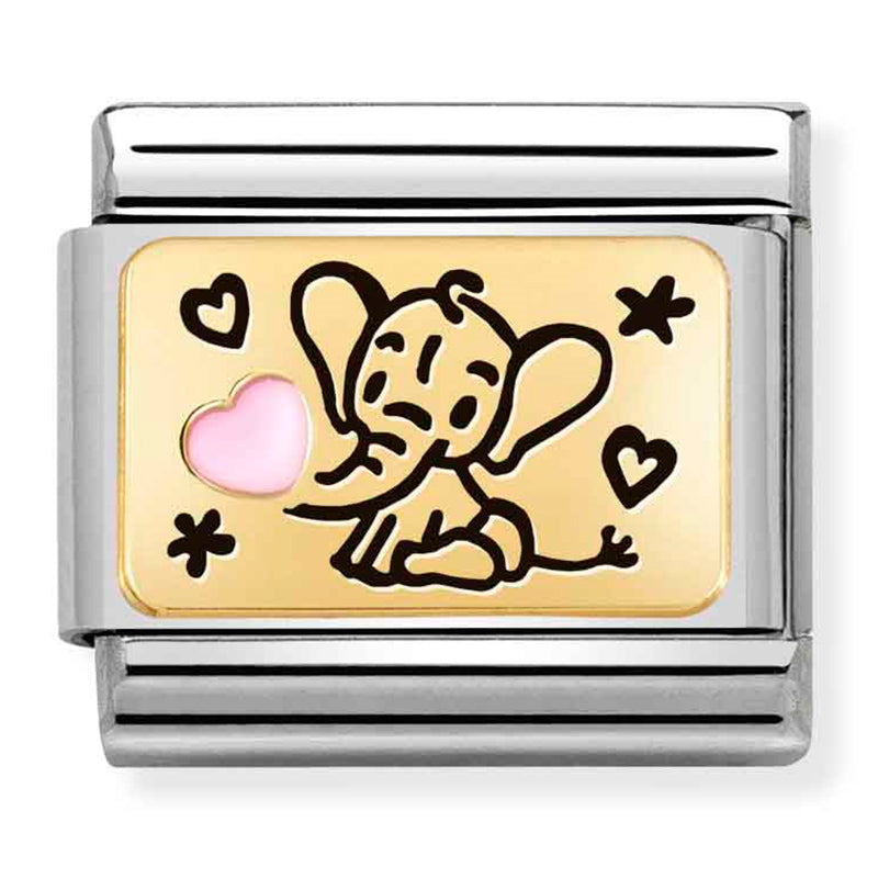 Nomination Pink Elephant 18K Gold Composable Link
