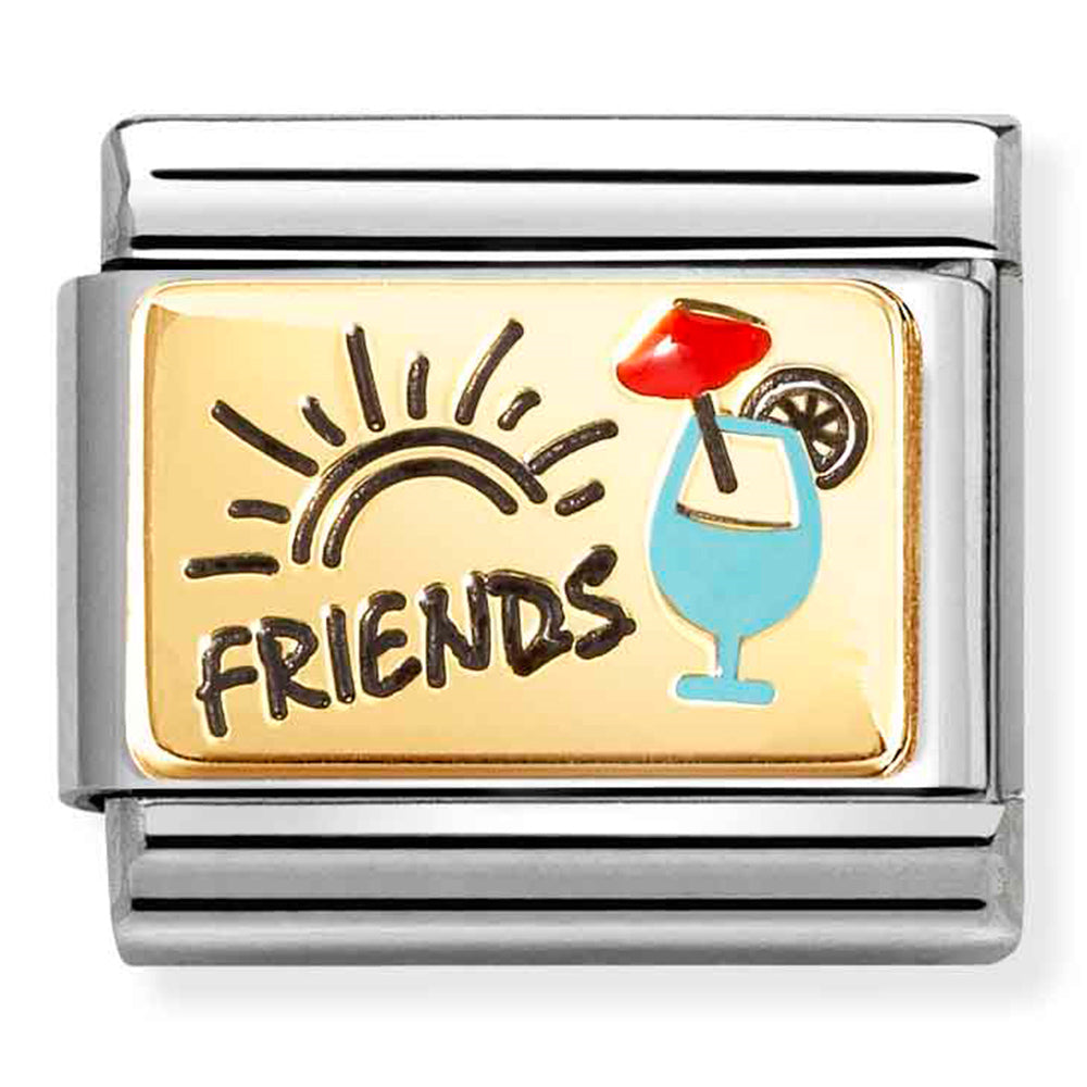 Nomination Friends With Cocktail 18K Gold Composable Link