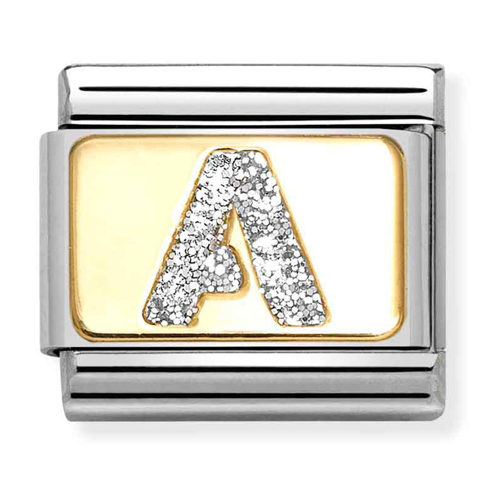 Nomination Silver Letter A 18K Gold Composable Link