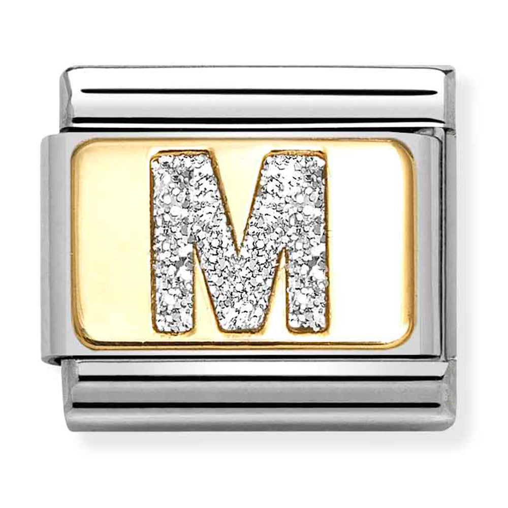 Nomination Silver Letter M 18K Gold Composable Link