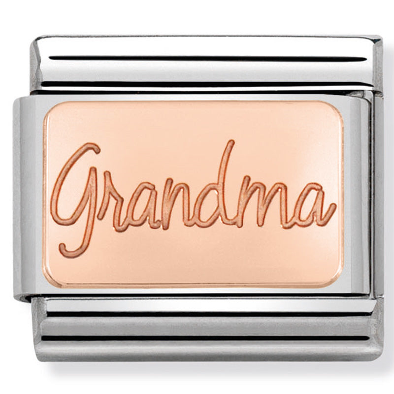 Nomination Grandma Plate 9K Rose Gold Composable Link