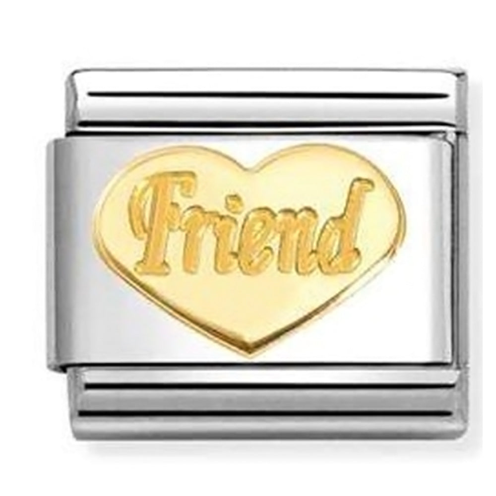 Nomination Friend Heart 18K Gold Composable Link