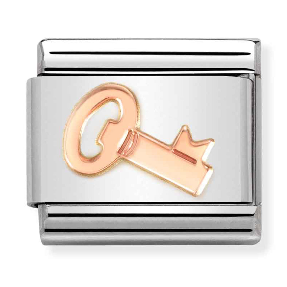 Nomination Key 9K Rose Gold Composable Link