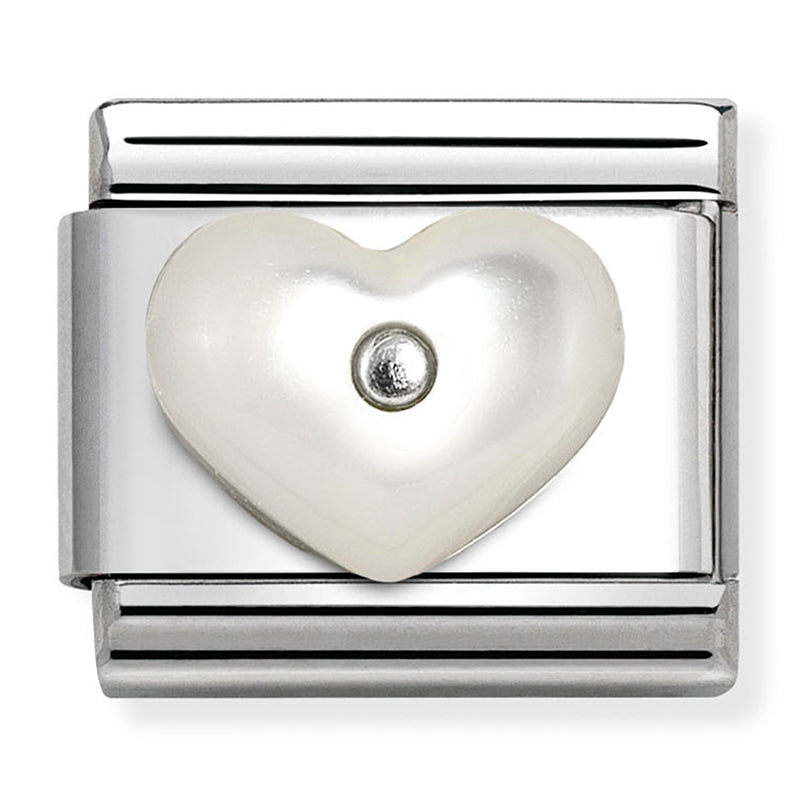 Nomination Heart Mother Of Pearl 925 Silver Composable Link