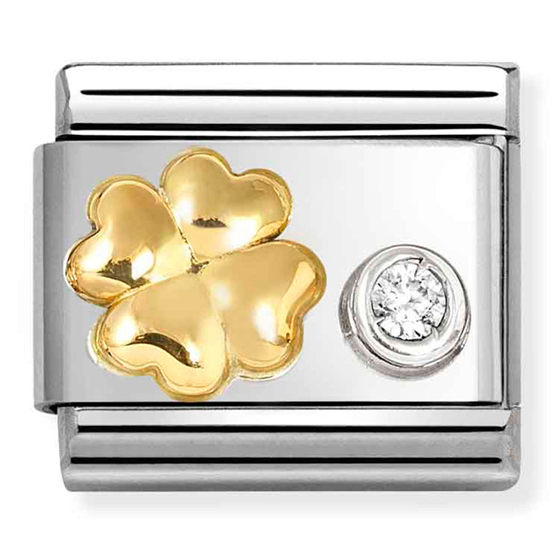 Nomination Four Leaf Clover 18K Gold Composable Link
