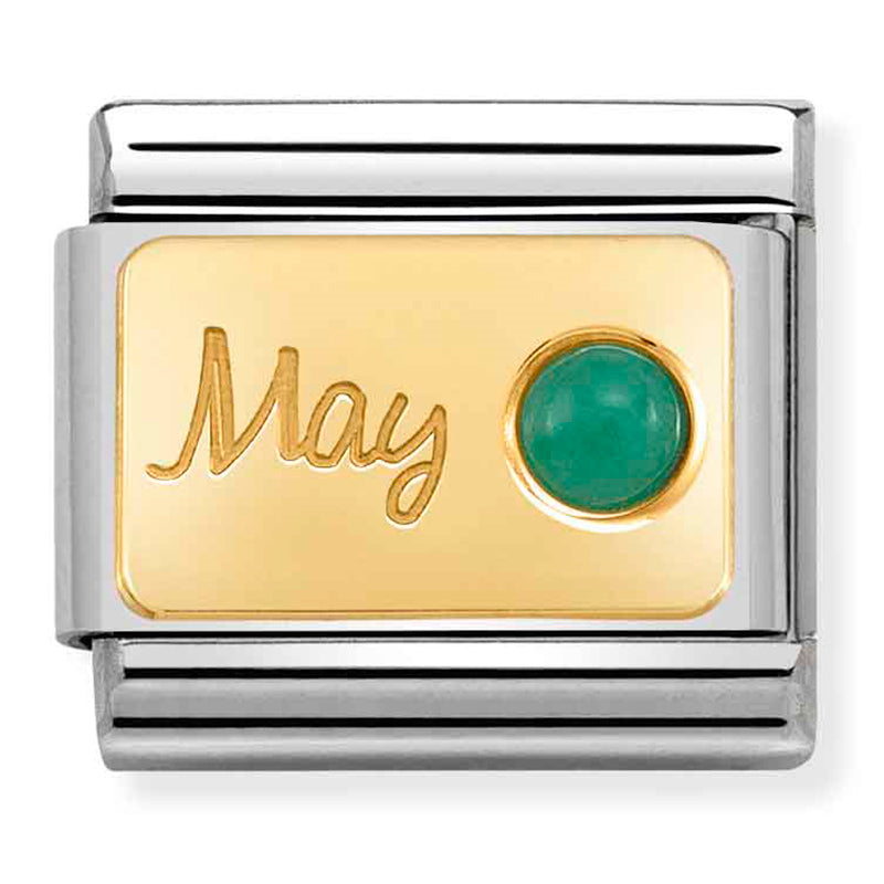 Nomination May Emerald 18K Gold Composable Link