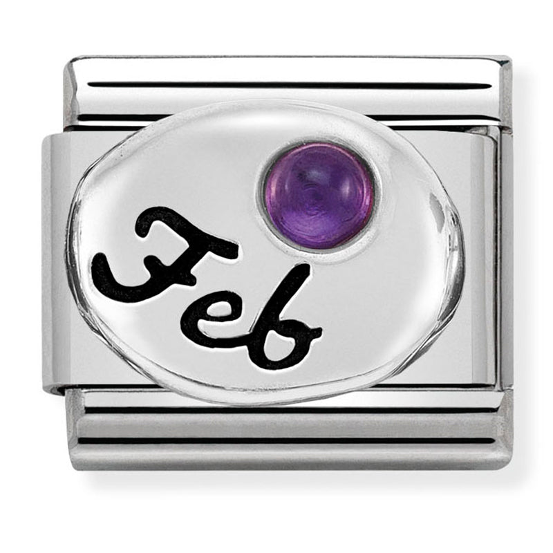 Nomination February Amethyst 925 Silver Composable Link