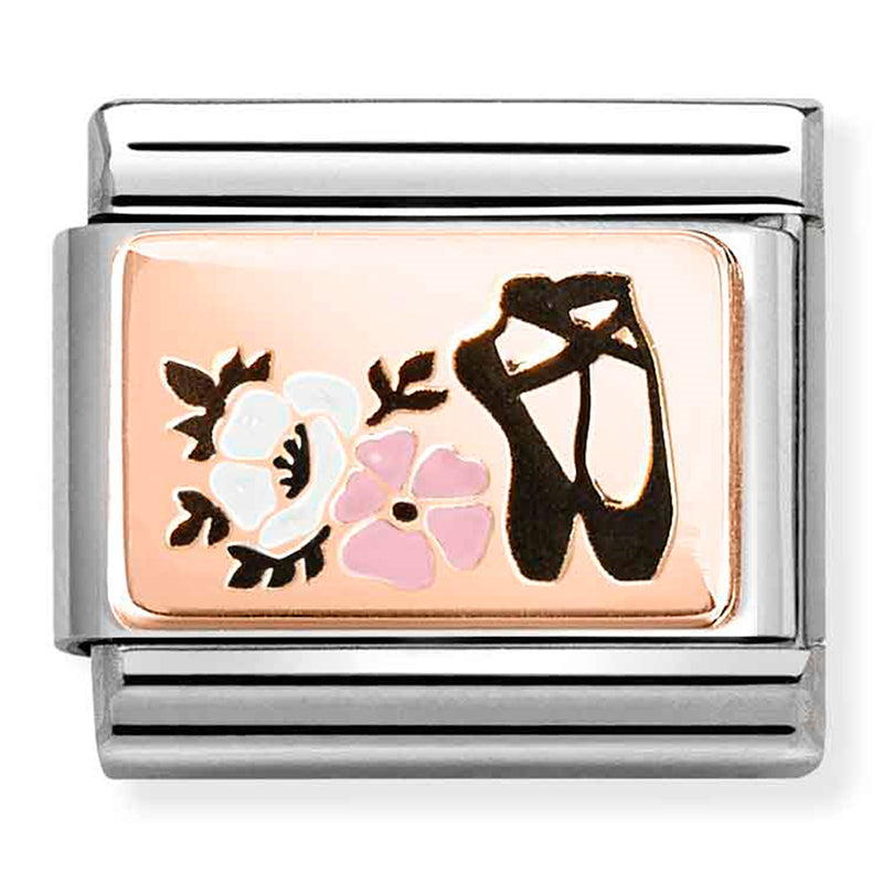 Nomination Ballet Shoes 9K Rose Gold Composable Link