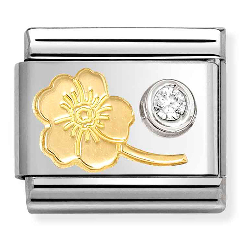 Nomination Forget Me Not 18K Gold Composable Link