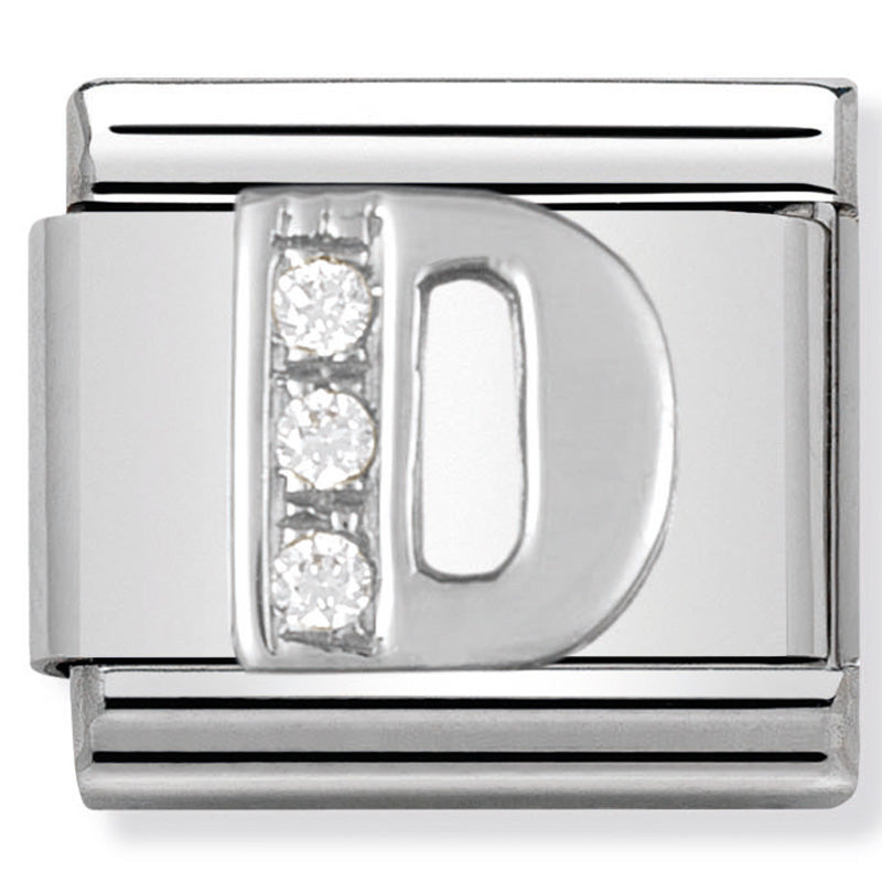 Nomination CZ Letter D 925 Silver Composable Link