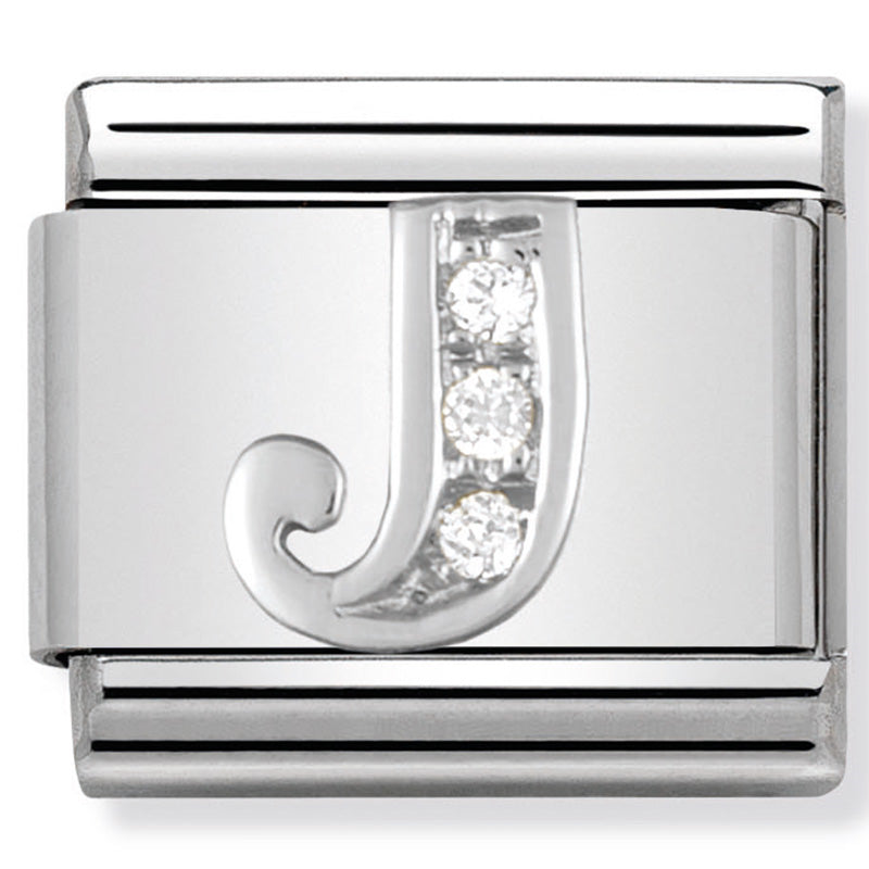 Nomination CZ Letter J 925 Silver Composable Link