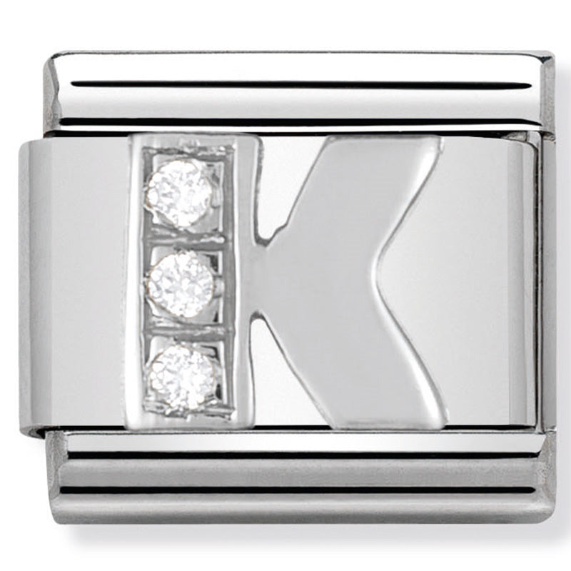 Nomination CZ Letter K 925 Silver Composable Link
