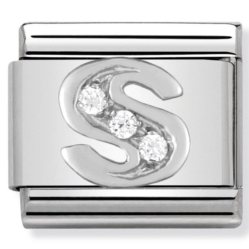Nomination CZ Letter S 925 Silver Composable Link