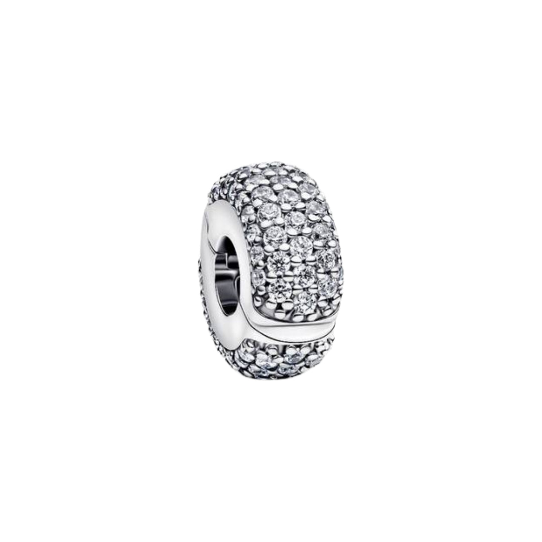 Pandora Pandora Pavé Clip Charm | Precious Metals