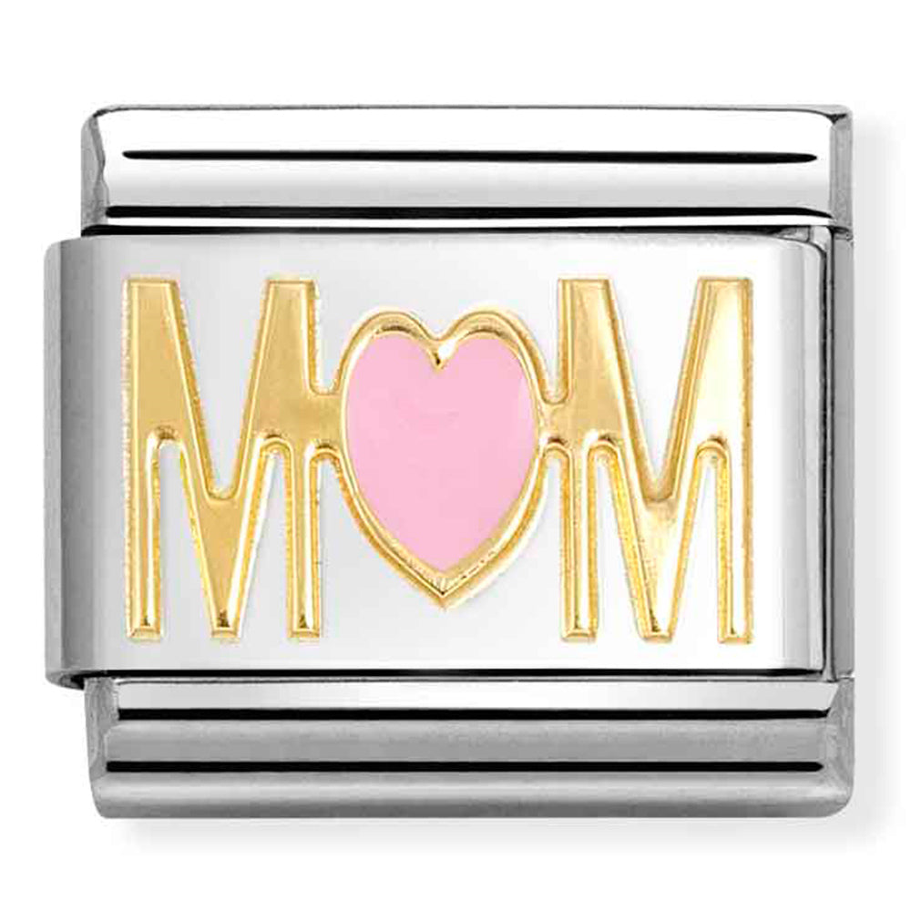 Nomination Mum Pink Heart 18K Composable Link