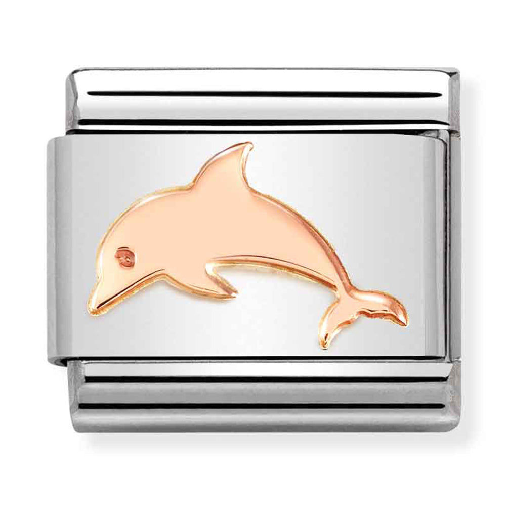 Nomination Dolphin 9K Rose Gold Composable Link