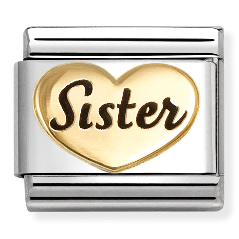 Nomination Sister Heart 18K Gold Composable Link
