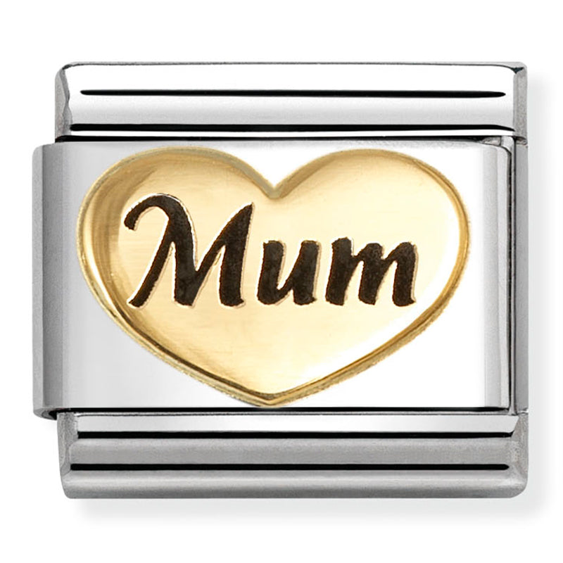 Nomination Mum Heart 18K Gold Composable Link