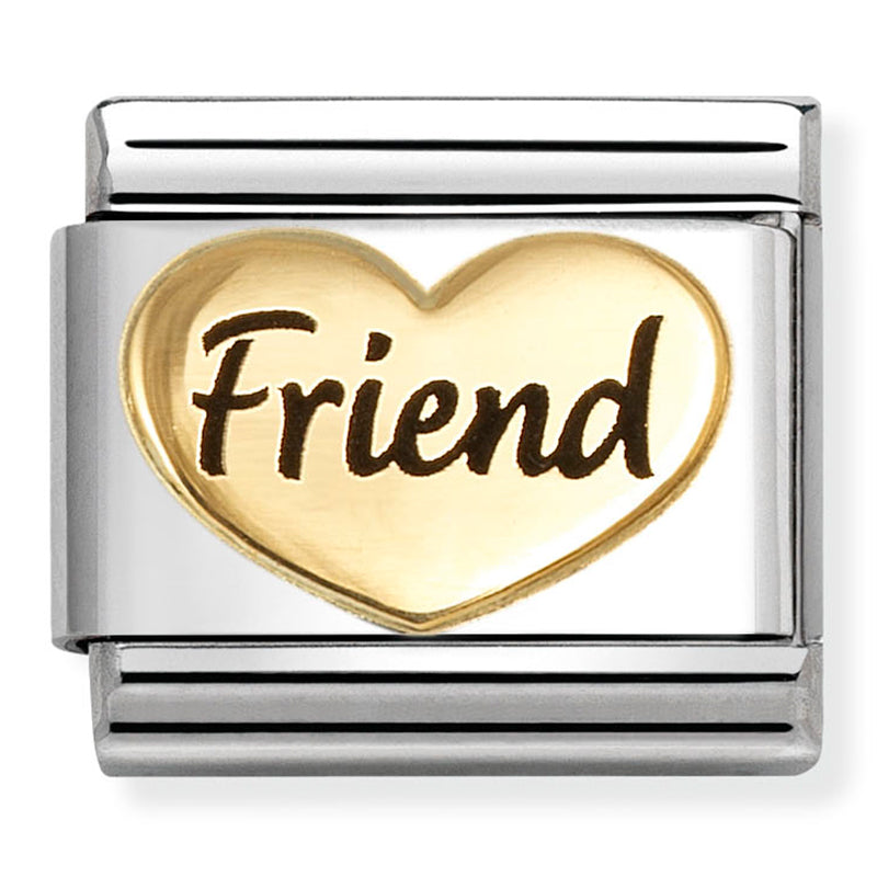 Nomination Friend Heart 18K Gold Composable Link