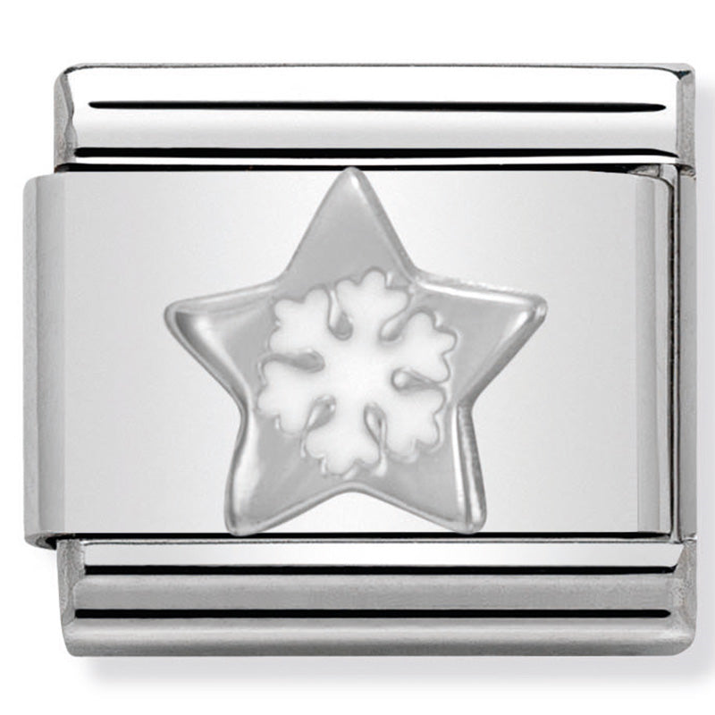 Nomination Star With Snowflake 925 Silver Composable Link