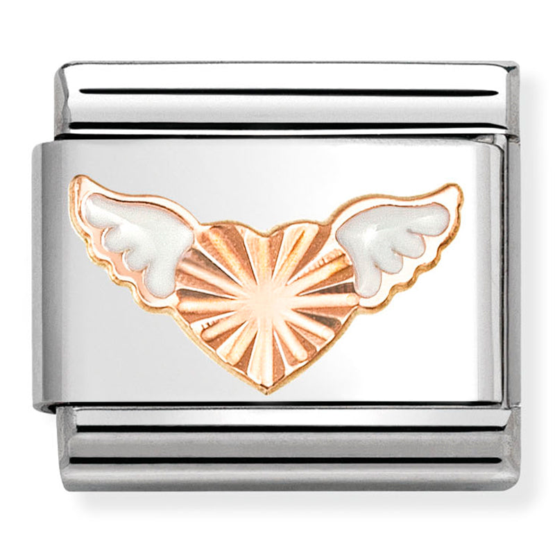 Nomination Flying Heart 9K Rose Gold Composable Link