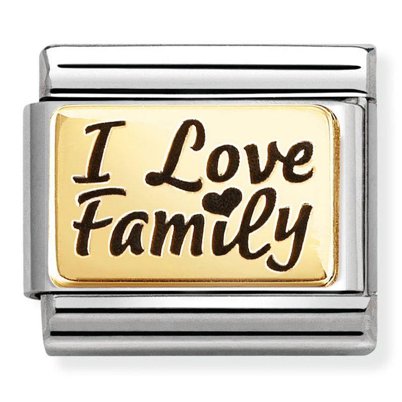 Nomination I LOVE FAMILY 18K Gold Composable Link