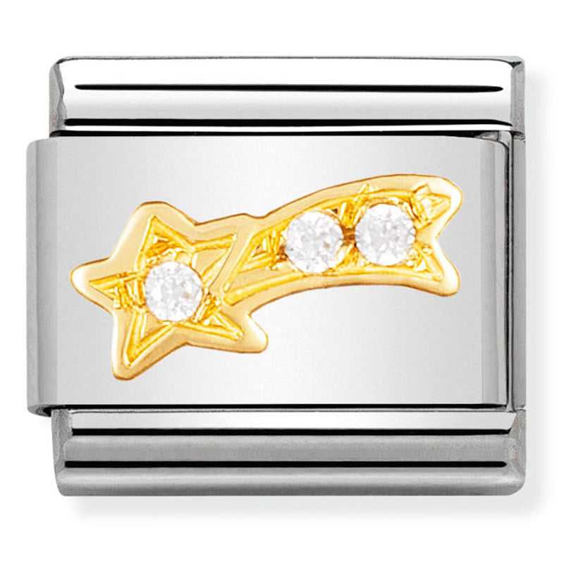 Nomination White Shooting Star 18K Gold Composable Link